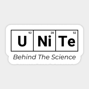 Unite Behind The Science Sticker